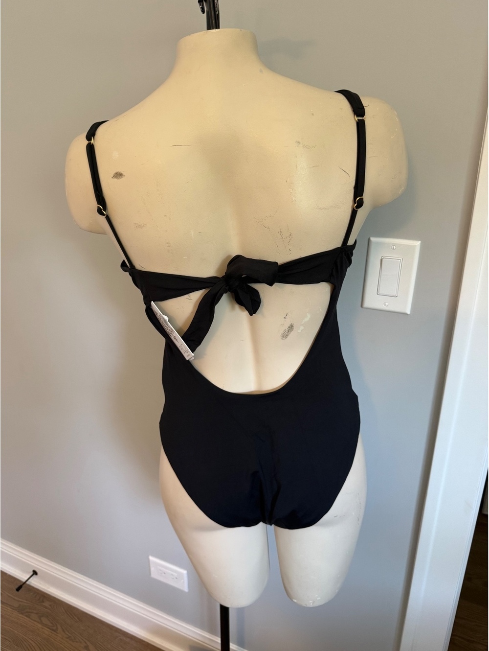 BECCA by Rebecca Virtue Black Plunge One Piece Swimsuit Medium - Picture 10 of 10